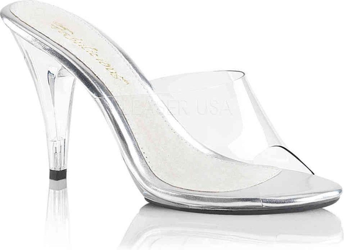Fabulicious Muiltjes met hak -44 Shoes- CARESS-401 US 13  Transparant/Zilverkleurig | bol.com