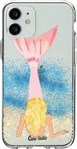 Casetastic Apple iPhone 12 Mini Hoesje - Softcover Hoesje met Design - Mermaid Blonde Print