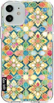 Casetastic Apple iPhone 12 / iPhone 12 Pro Hoesje - Softcover Hoesje met Design - Gilded Moroccan Mosaic Tiles Print