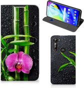 Hoesje Motorola Moto G8 Power Wallet Bookcase Orchidee