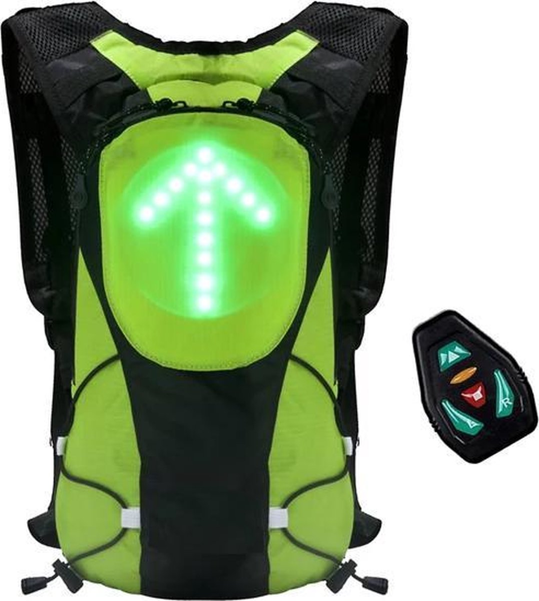 Sac à Dos Vélo étanche 15L Avec LED Et Télécommande - Sécurité Nocturne, Bandes Réfléchissantes - Pour VTT, Rando, Cyclisme Urbain (homme/femme)