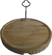 Ultra Solve  - houten Serveerset - 100% bamboe -High tea - Tapas - Kaasplank met 3 messen - Kaasplank met lade