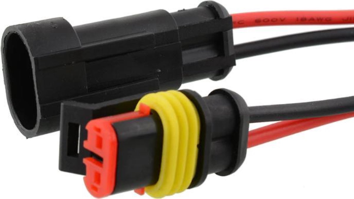 Kabelverbinder 2 Pin Voertuig Waterdichte Elektrische Connector