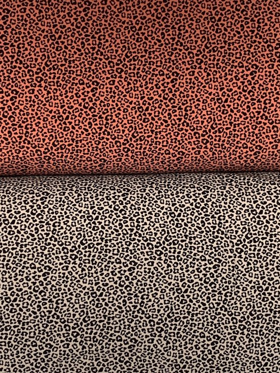 Tricot de coton - Qju Tie Kids collection Tricot - 1 mètre - Leopard Dusty  sand | bol.com