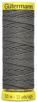 Gütermann elastisch garen - grijs col 1505 - elastiek draad - 0,5 mm x 10 m. - 1 klosje
