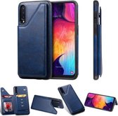 Card case voor Samsung Galaxy A50 | Hoogwaardig PU Leren Hoesje | Kaarthouder | Telefoonhoesje | Blauw