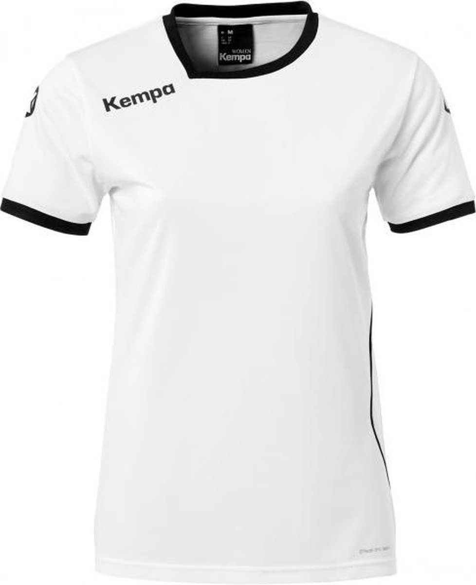 Kempa Curve Shirt Dames Wit-Zwart Maat XS
