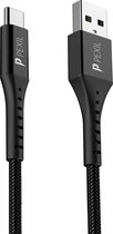 PEXIL USB-C oplaadkabel 3A 1M - Zwart
