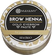 MAYAMY professional Henna Brows Gold Paste 15g | Wenkbrauw Gouden Pasta 15g voor professionals - Hennabrows Vaseline Goud