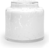 Design vaas Melkbus XL - Fidrio WHITE GRANULAT - glas, mondgeblazen - diameter 19 cm hoogte 18 cm
