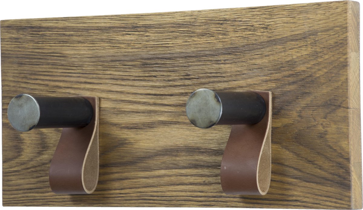 Spinder Design Lewis 2 Wandkapstok met 2 Haken 20x40x14 cm Blacksmith
