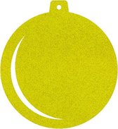 Kerstbal vilt onderzetters  - Lichtgroen - 6 stuks - ø 9,5 cm - Kerst onderzetter - Tafeldecoratie - Glas onderzetter - Cadeau - Woondecoratie - Tafelbescherming - Onderzetters voo