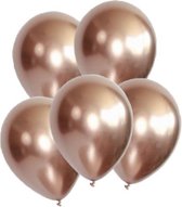 Chrome Ballonnen Mauve / Lila / Rosé goud - DH collection | Effen | 9 stuks | Baby Shower - Verjaardag - Geboorte - Wedding  - Birthday - Party - Feest - Huwelijk