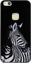 ADEL Siliconen Back Cover Softcase Hoesje Geschikt voor Huawei P10 Lite - Zebra