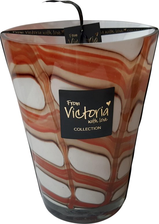 Victoria with Love - Geurkaars  - Kaars - Oranje - Velvet - 100 Brand uren - Medium