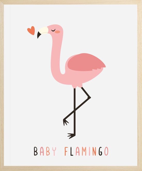 Affiche Enfants - Flamingo Mignon - Affiche Chambre de bébé Haute Qualité -  Cadeau... | bol.com