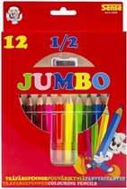 Kleurpotloden Met Puntenslijper Jumbo 12 Stuks