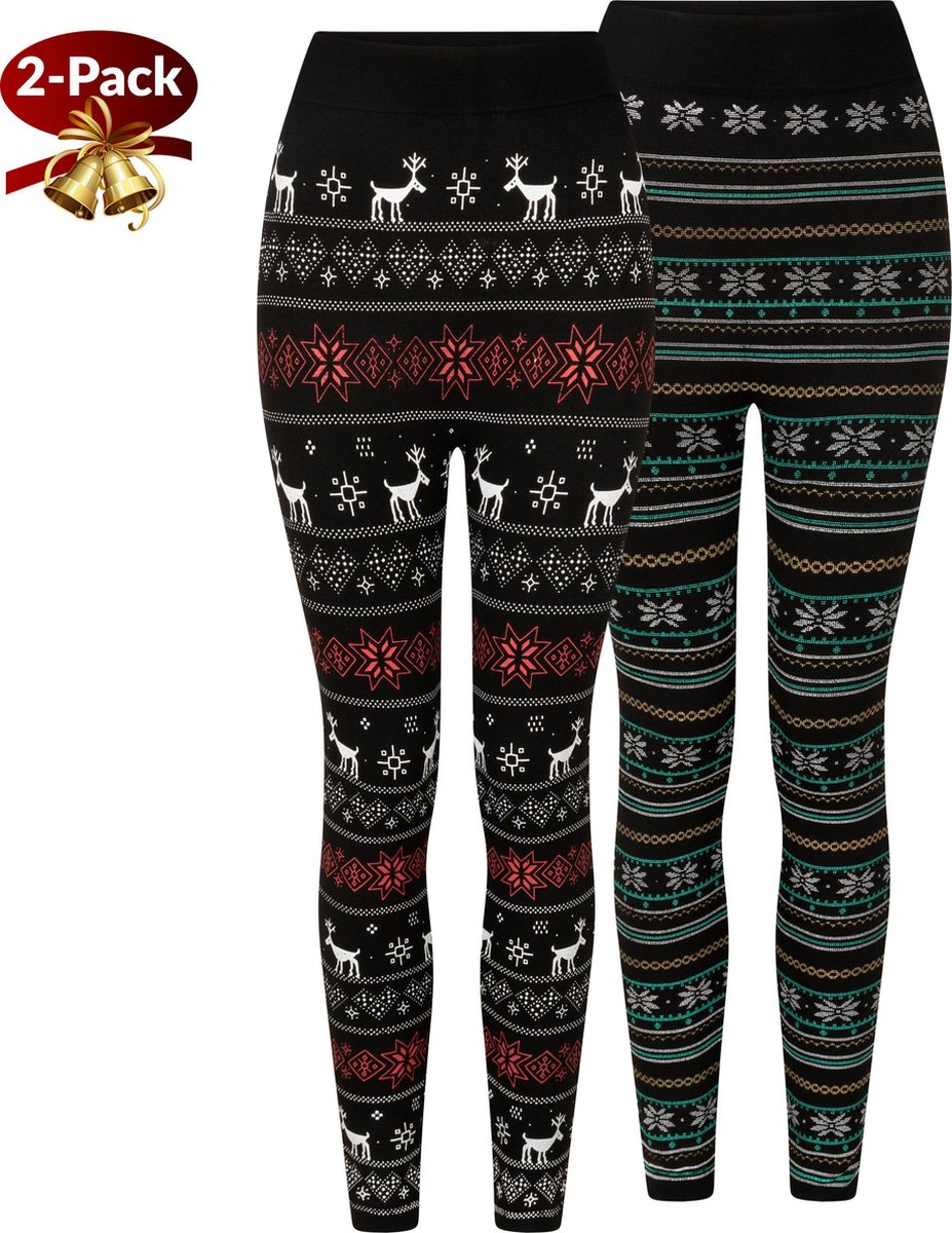 Gebreide legging + kerstsokken - 2-delig