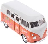 Welly Schaalmodel Volkswagen Bus Met Print Oranje