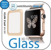 38mm full Cover 3D Tempered Glass Screen Protector For Apple watch / iWatch 2 gold edge Watchbands-shop.nl