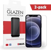 2-pack BMAX geschikt voor de Apple iPhone 12 Screenprotector van gehard glas - Apple geschikt voor iPhone 12 Beschermglas - Tempered Glass - geschikt voor iPhone 12 Glasplaatje