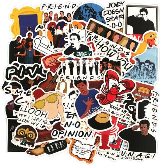 Friends stickers - 50 stuk - Friends tv serie - Friends merchandise - Central perk - Friends serie - Stickers volwassenen