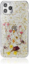 Casies Apple iPhone 12 / 12 Pro (6.1") gedroogde bloemen telefoonhoesje - Dried flower soft case - droogbloemen hoesje