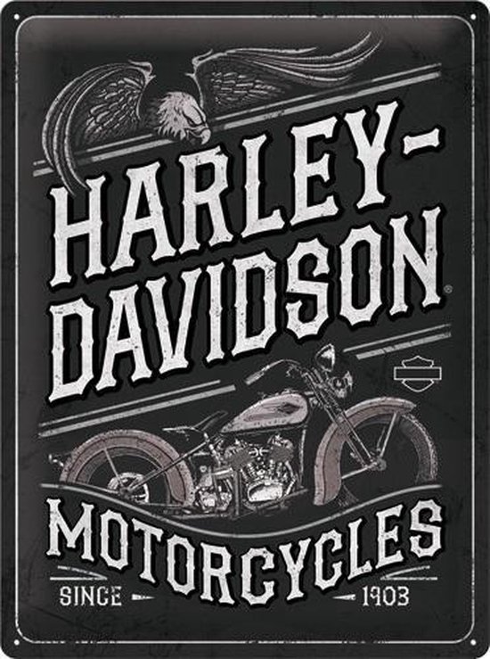 Wandbord - Harley Davidson Motorcycles Since 1903