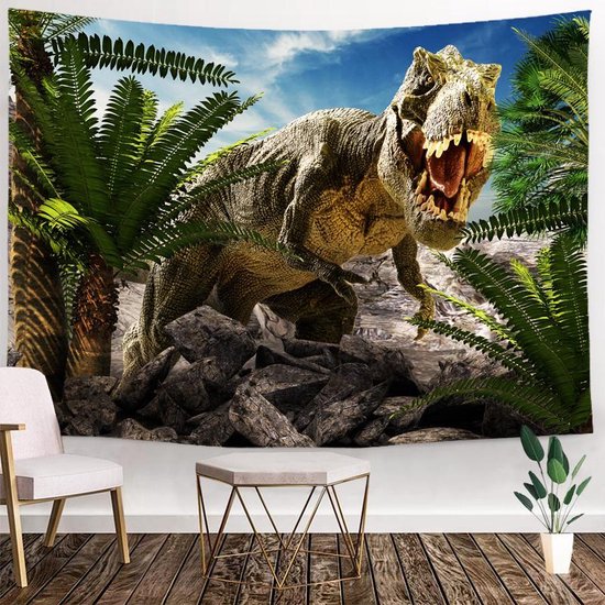 Ulticool - Dinosaurus T-Rex - Wandkleed - 200x150 cm - Groot wandtapijt - Poster - Kinderkamer