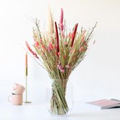 Droogbloemen boeket |Roze |60 cm| duurzaam boeket