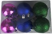 Kerstballen - Set van 12 - Multicolor - Medium- Christmas - New Year - Oud & Nieuw - Holiday - Gift - Present