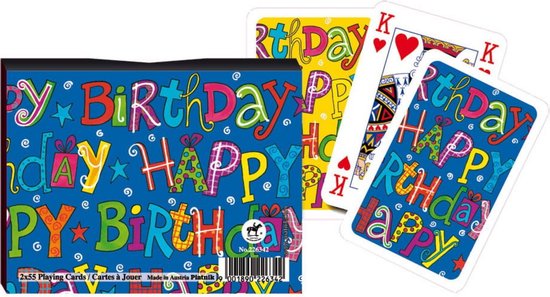 Afbeelding van het spel Speelkaarten - Happy birthday - In geschenkdoosje