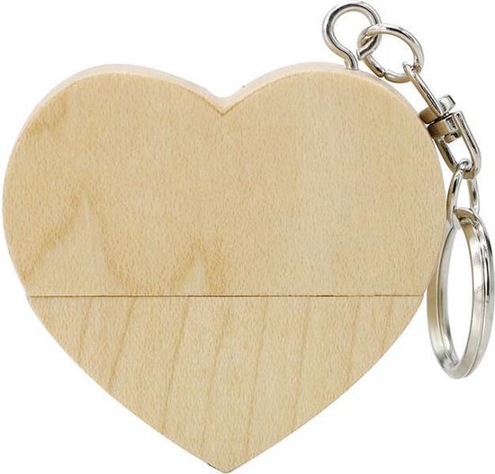 Clé USB coeur en bois 8 Go