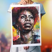 Poster - Nina Simone - 70 X 50 Cm - Multicolor