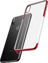 Beschermende softcase iPhone XS - Shining - Transparant/rood