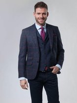 Harris Tweed Jacket Red Overcheck 614 - 48