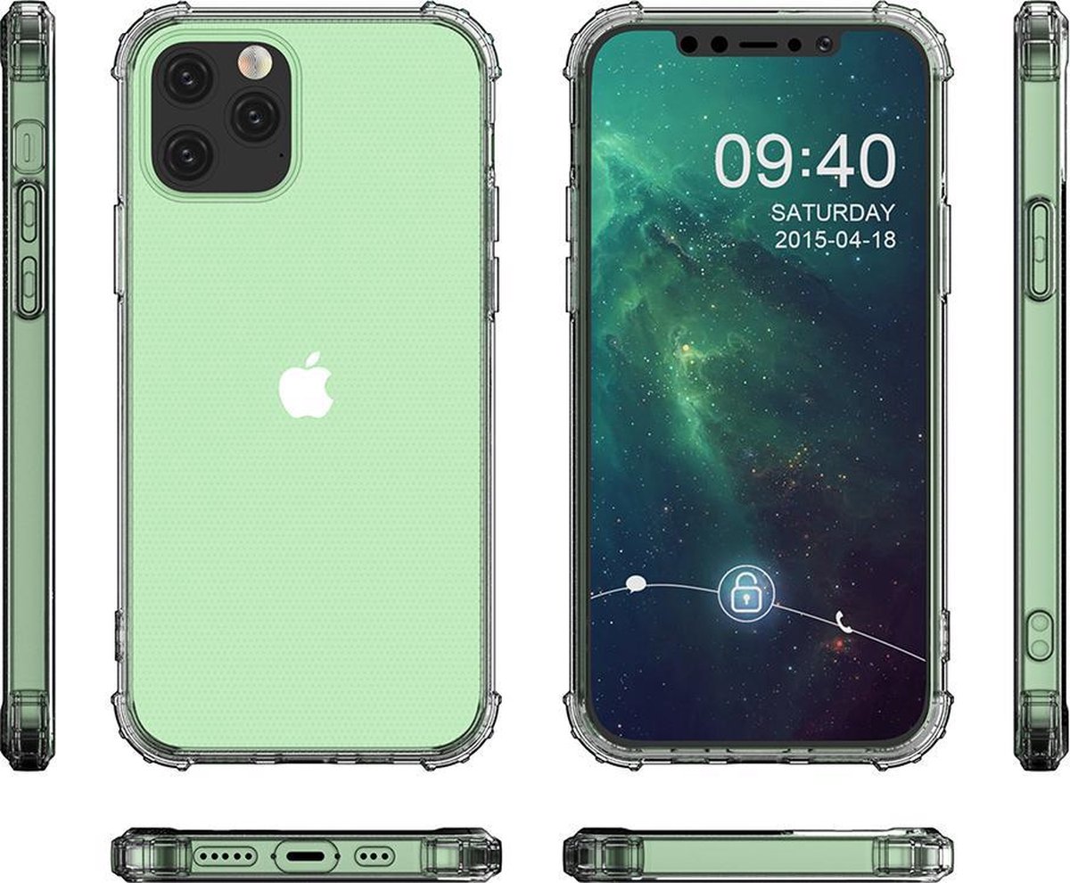 Bestcases Schokbestendig Telefoonhoesje iPhone 12 Pro Max - Transparant