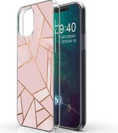 iMoshion Design voor de iPhone 12 Mini hoesje - Grafisch Koper - Roze / Goud