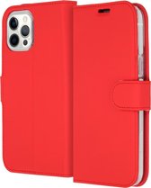 iPhone 12 Pro Max hoesje bookcase - iPhone 12 Pro Max wallet case - hoesje iPhone 12 Pro Max bookcase - Kunstleer - Rood - Accezz Wallet Softcase Bookcase