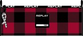 Replay Etui Boys black with red check: 8x23x8 cm
