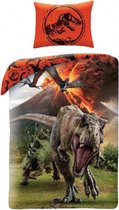 Jurassic World Dekbed Dinos: 160x200/70x80cm
