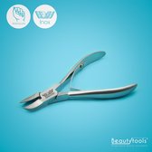 BeautyTools Nagelknipper Basic-Cut -  Nageltang voor Teennagels en handnagels - Pedicure / Manicure tang - Gebogen Snijvlak 17 mm - INOX (NN-2373)