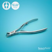 BeautyTools Professionele Nagelknipper -  Kopknipper / Dwarssnittang voor Teennagels, Handnagels en Nagelhoeken - Pedicure / Manicure tang - Gebogen Snijvlak 12 mm - INOX (NN-0126)