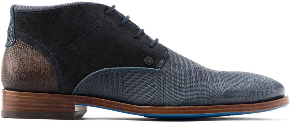 Rehab Salvador Zig Zag heren veterschoen - Blauw - Maat 47