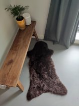 Scandinavische Schapenvacht – Bruin - ca. 80-100 cm - Natuurlijke Look - Unieke Schapenvacht
