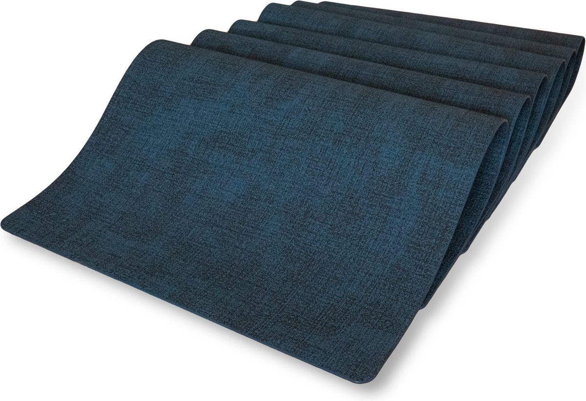 Onama Leren Placemats Placemat set 6 stuks Lederlook Donker