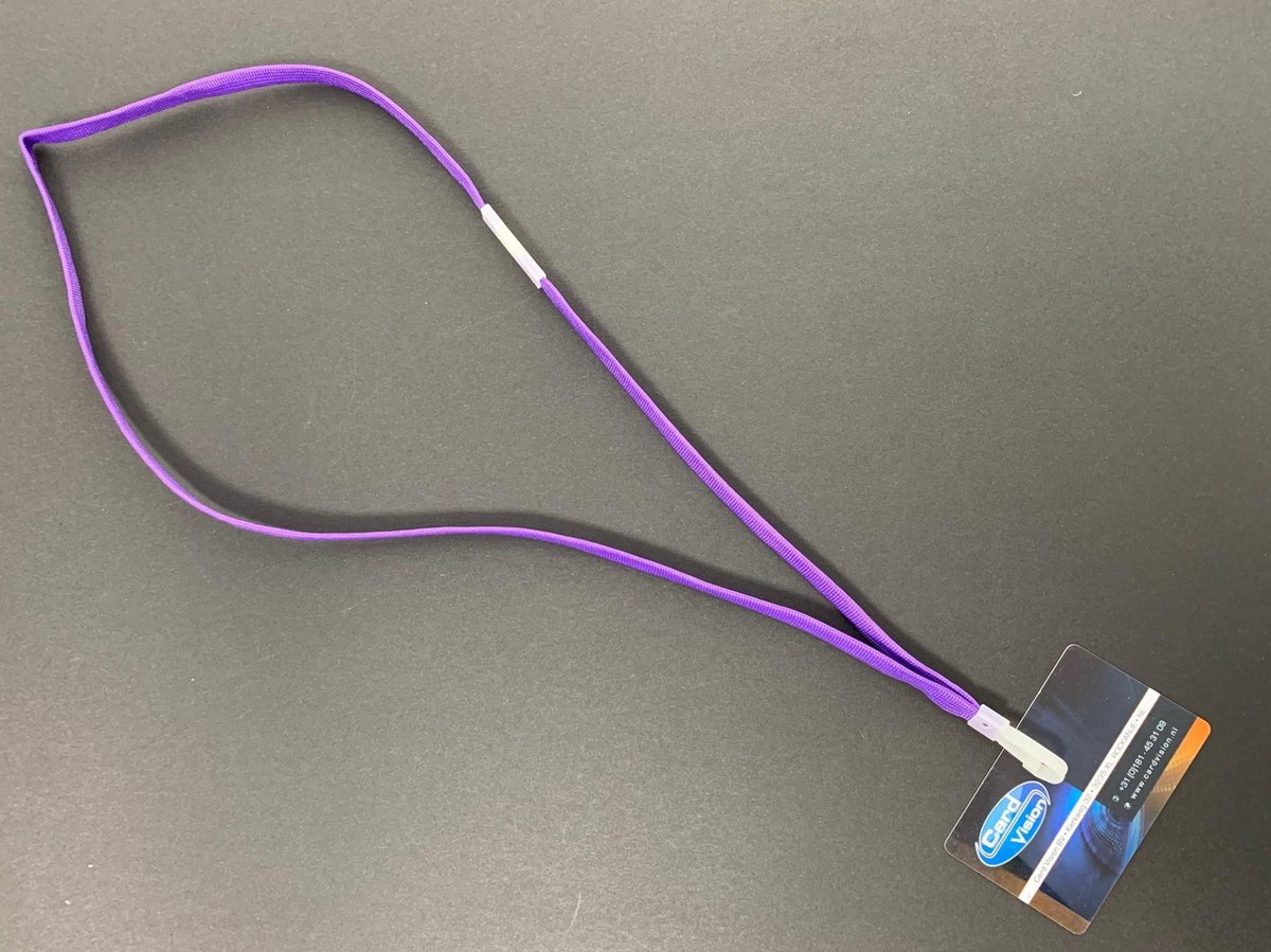 Keycord Met Plastic J clip Paars