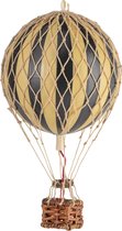 Authentic Models - Luchtballon Floating The Skies - luchtballon decoratie - kinderkamer decoratie - Zwart - Ø 8,5cm