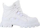 Buffalo Aspha MID White Washed Washed Denim Wit - Maat 39