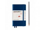 LEUCHTTURM1917 agenda 2021 Pocket (A6) Weekly Planner & Notebook 9x15 cm Navy Blue